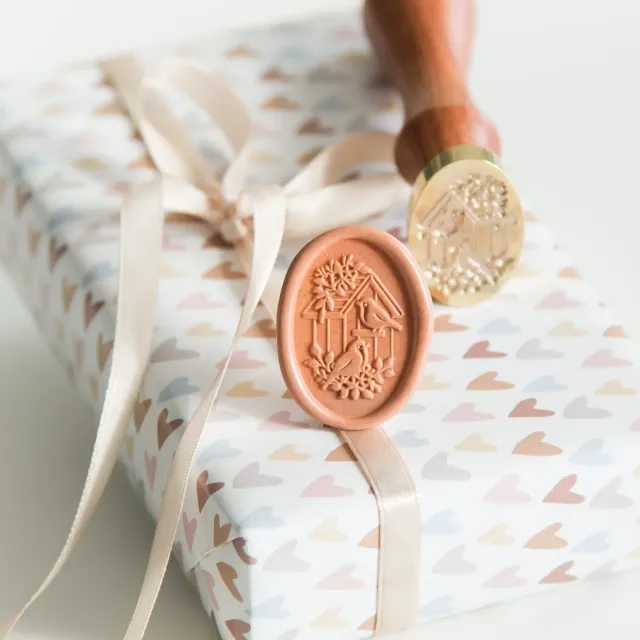 Jessy at Sea Birdhouse wax stempel ovaal 20x28 mm