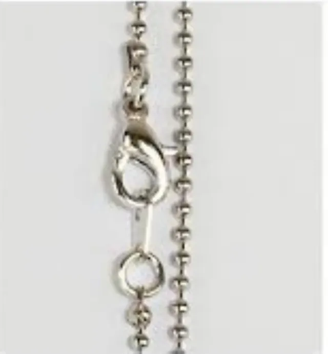 LTC-Leiden bolletjes ketting 80 cm zilverkleurig 1,6 mm