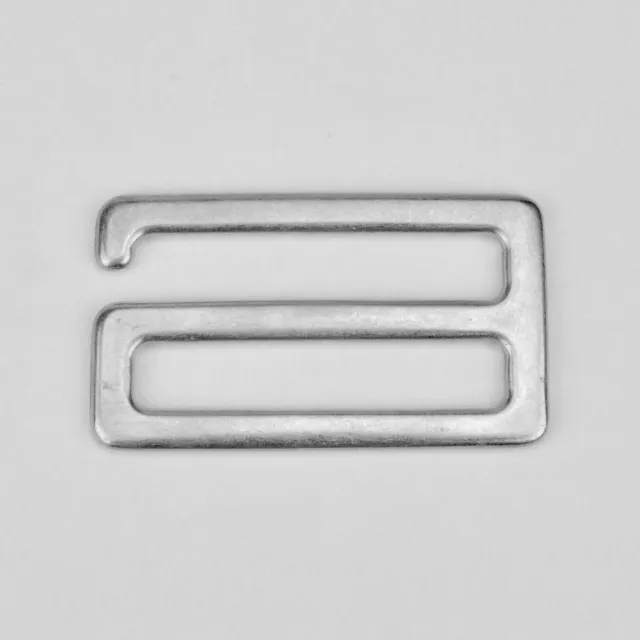 Leather House Silver Slider 40 mm schuiver mat zilver