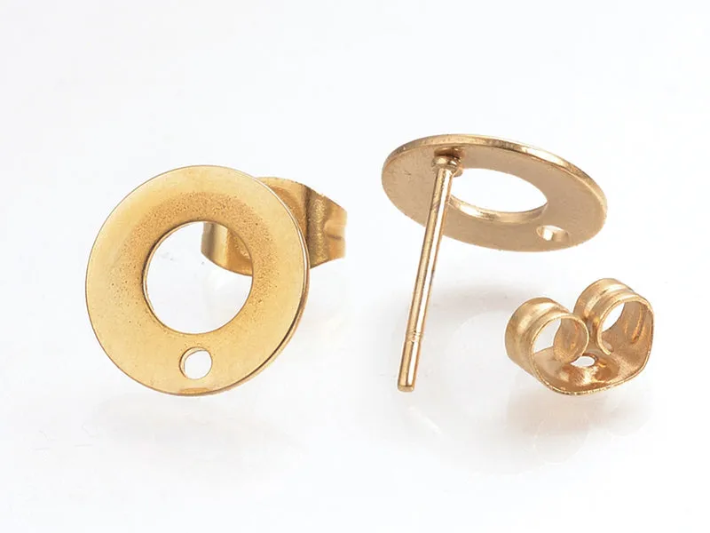 La Petite Epicerie Donut oorstekers goud 10 mm per paar