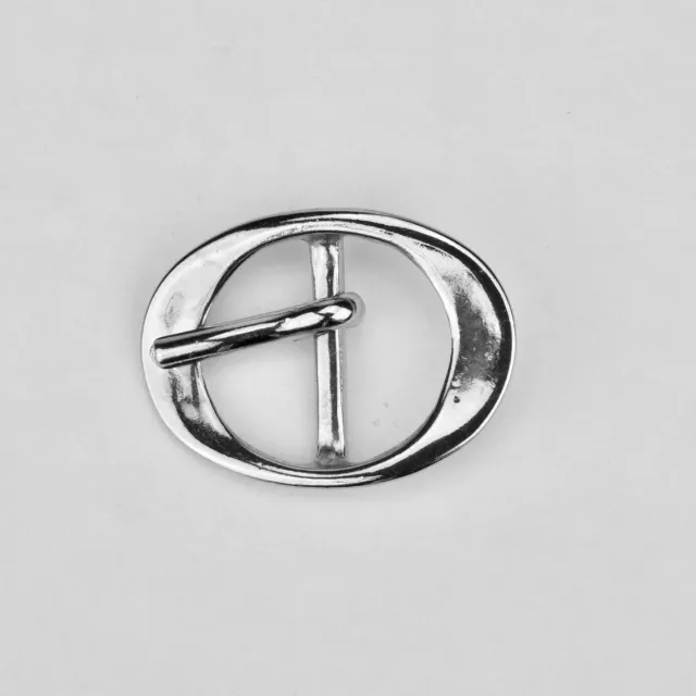 Leather House Gesp Silver 16 mm metalen gesp nikkel