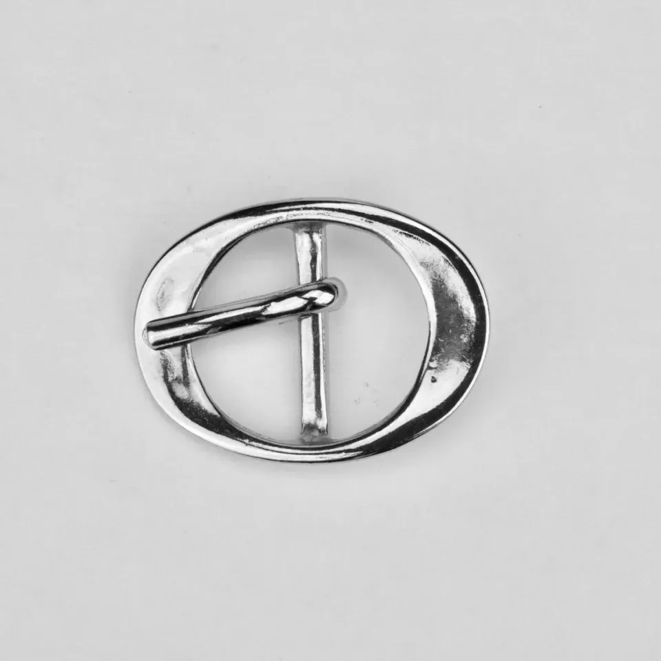 Leather House Gesp Silver 16 mm metalen gesp nikkel