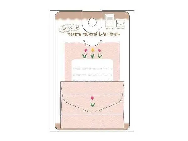 La Petite Epicerie mini enveloppen set tulp roze 5 stuks