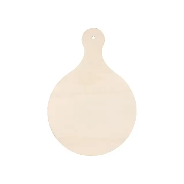 Bijounique Hapjes snijplankje rond hout 16x23 cm per stuk