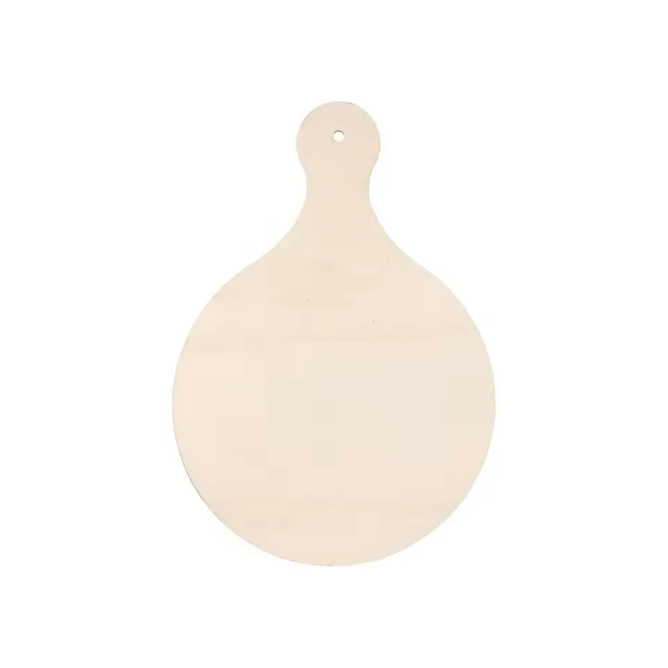 Bijounique Hapjes snijplankje rond hout 16x23 cm per stuk