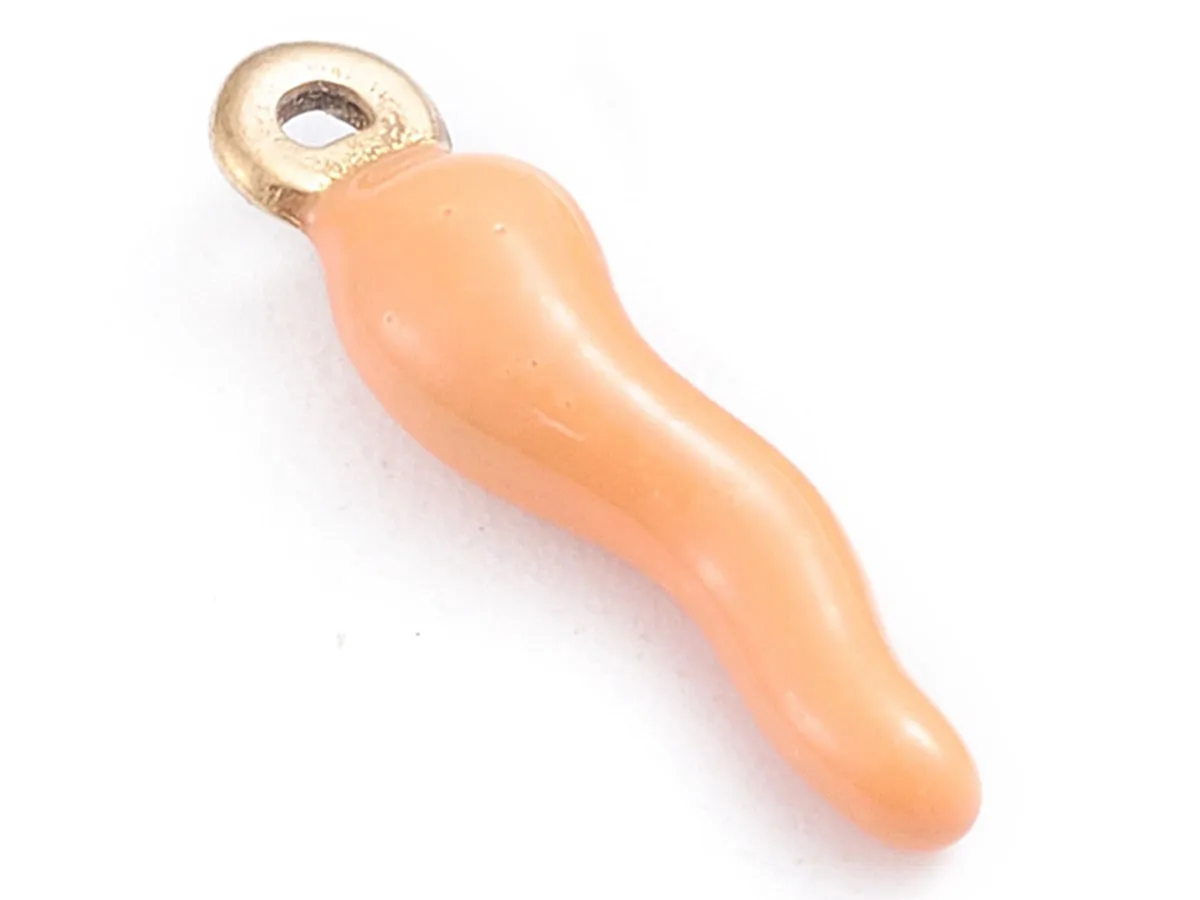 La Petite Epicerie Corne bedel emaille zalm goud per stuk