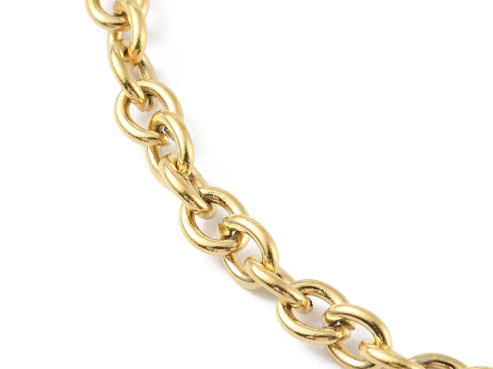 La Petite Epicerie armband kabelketting 16,5 cm goud rvs