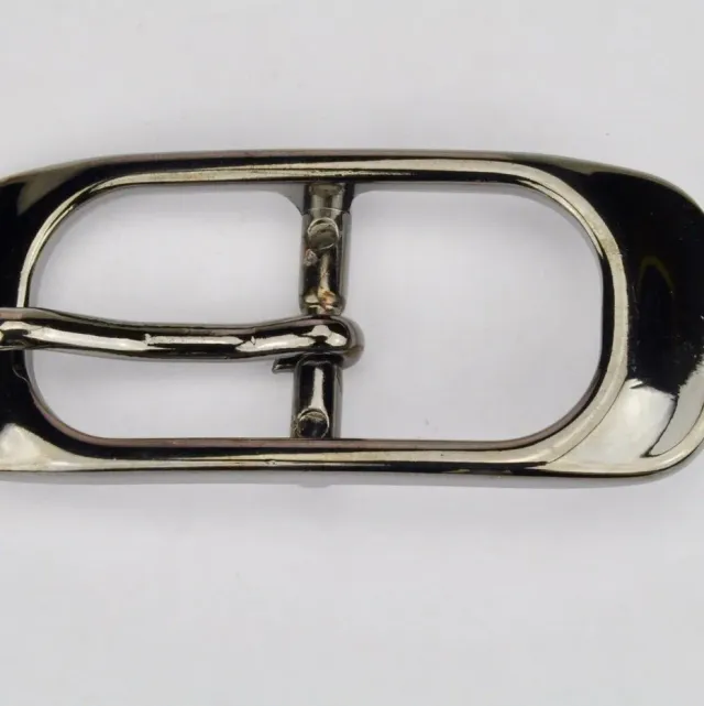Leather House Black 20mm gesp 20 mm gun metal