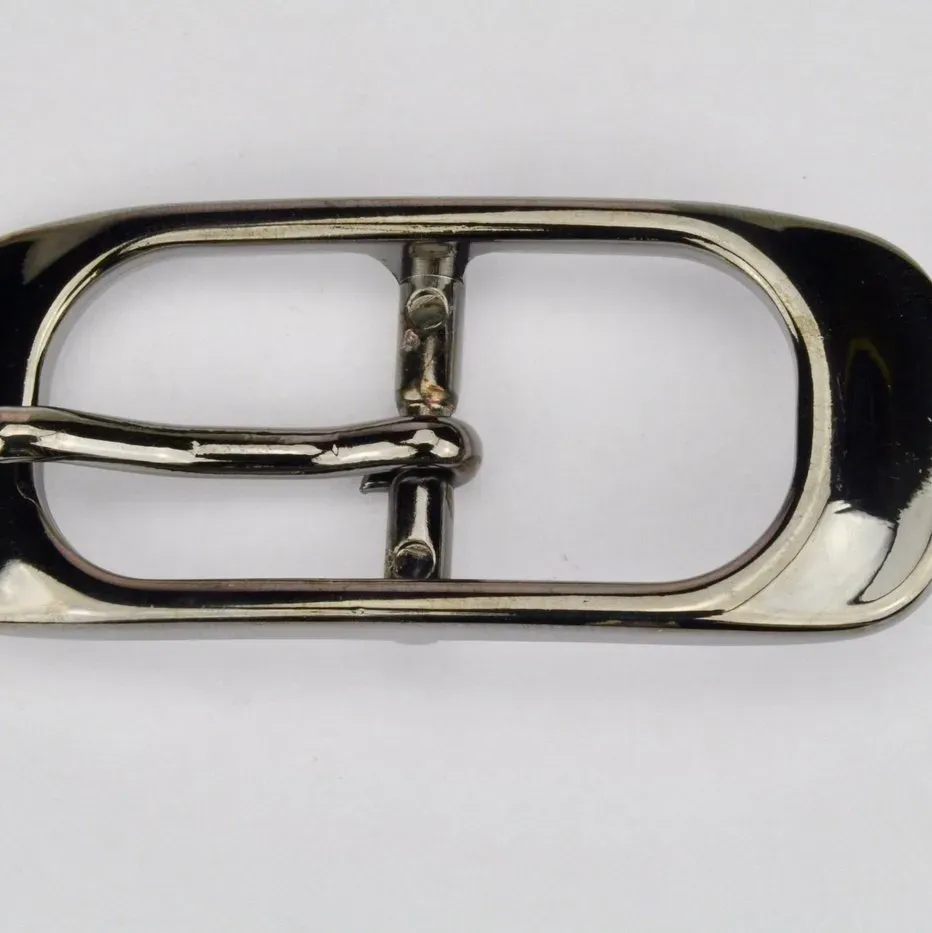 Leather House Black 20mm gesp 20 mm gun metal
