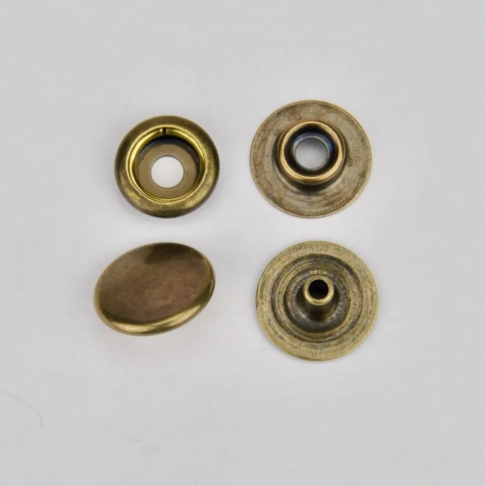 Leather House drukkers 12,5 mm brass oudgoud 10 stuks