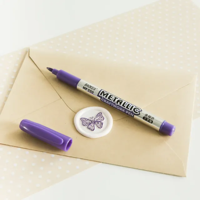 Jessy at Sea Wax Seal Pen metallic marker paars