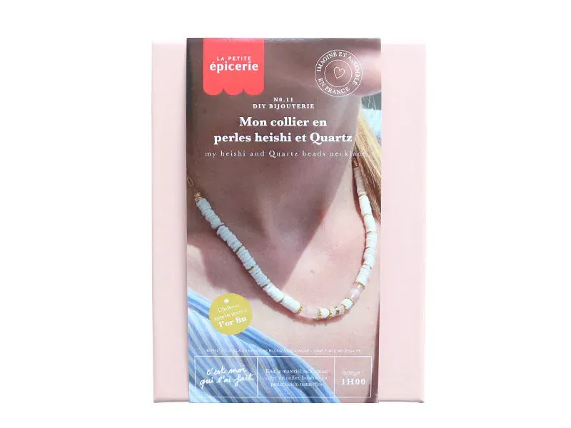 La Petite Epicerie DIY Bijouterie n11 ketting pakket heishi kwarts