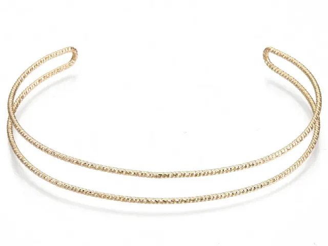 La Petite Epicerie manchette armband goud draadeffect 6 cm