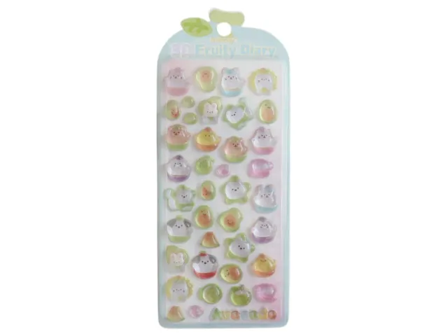 Fruity Diary 3D stickers kat puffy journaling
