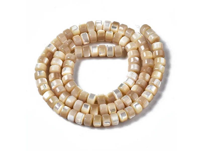 La Petite Epicerie heishi kralen 6 mm schelp 20 stuks naturel