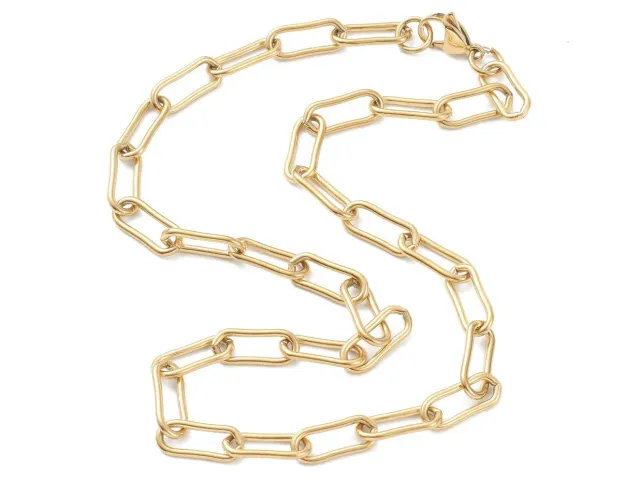 La Petite Epicerie paperclip ketting goud RVS 45,2 cm