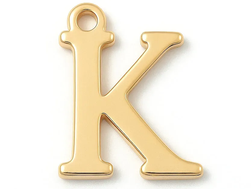 La Petite Epicerie Letter K bedel goud 10 mm per stuk