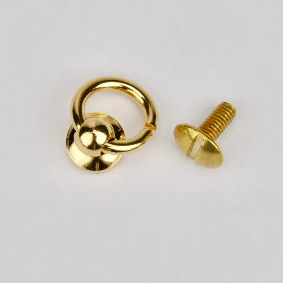 Leather House handvatbevestiger goud 8 mm per stuk