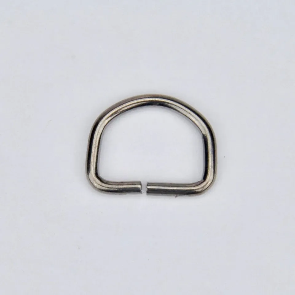 Leather House D-Ring Zwart 14 mm Mat per stuk