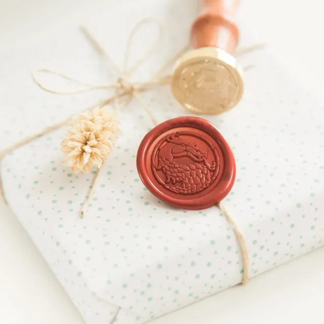 Jessy at Sea Dragon Head wax stempel 25 mm draak