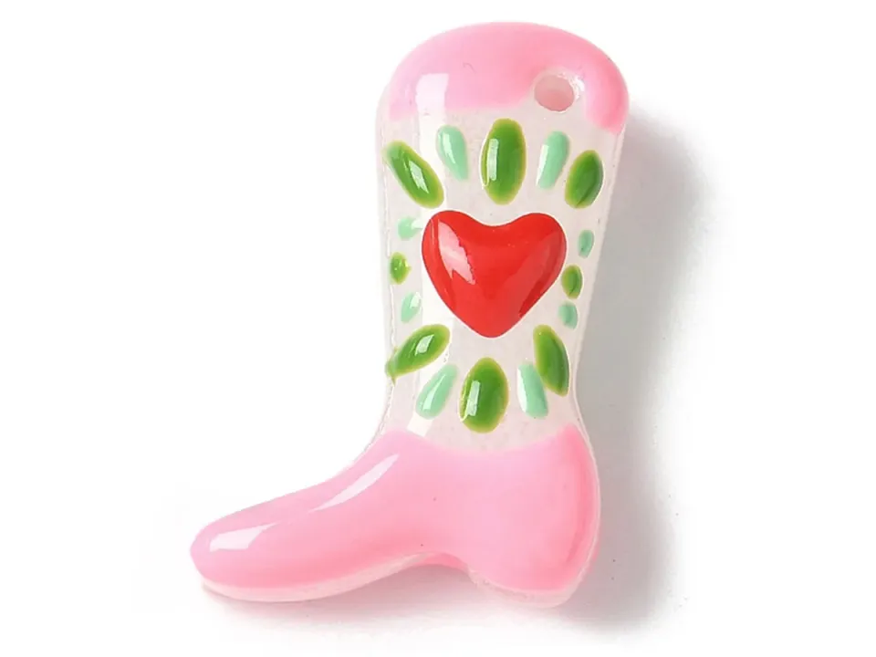 La Petite Epicerie bottine roze glazen bedel per stuk