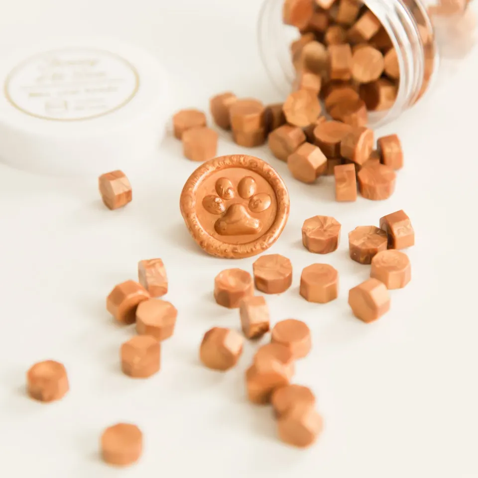 Jessy at Sea Apricot zegellak 100 stuks abrikoosbruin
