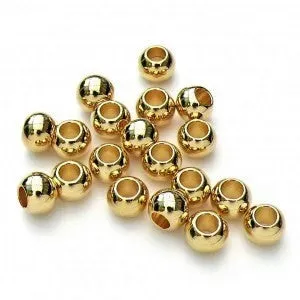 Bijounique kraal goud 14kt verguld 5x6 mm per stuk