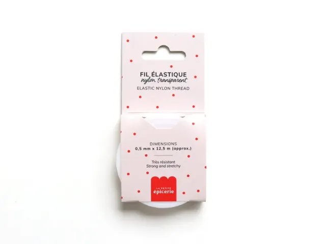 La Petite Epicerie elastiek nylon transparant 0,5 mm 12,5 m