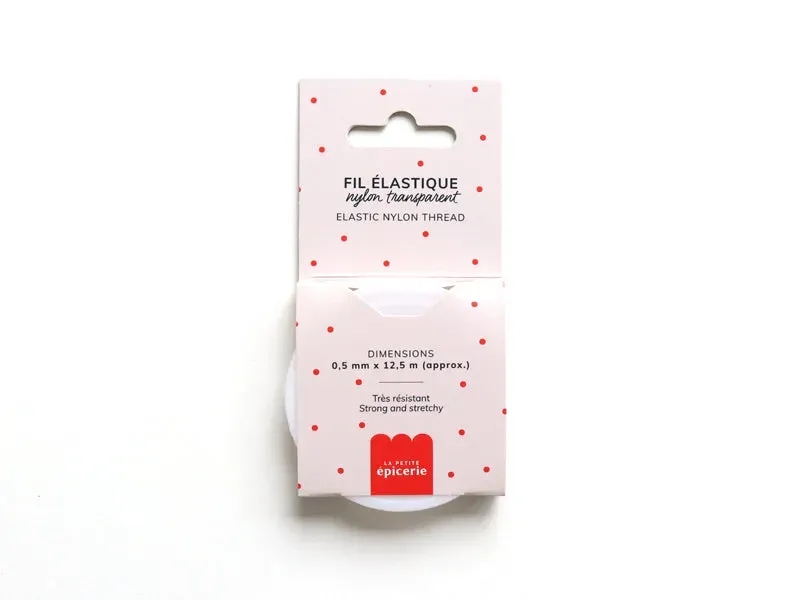 La Petite Epicerie elastiek nylon transparant 0,5 mm 12,5 m