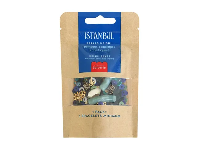 La Petite Epicerie Istanbul heishi kralenmix 50 gram blauw