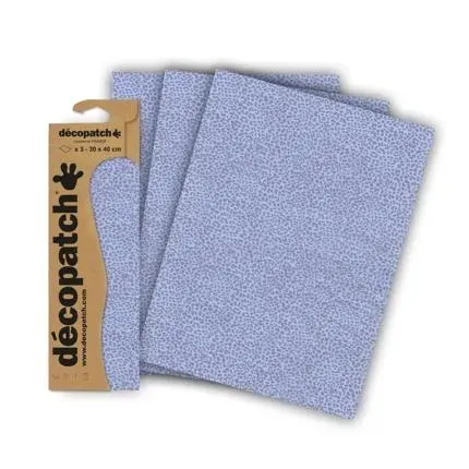 Decopatch papier C837 blauw A3 3 vel vlekken