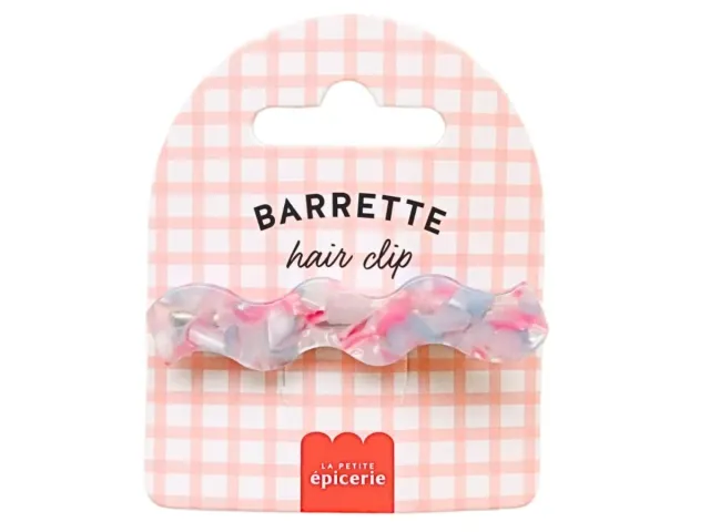 La Petite Epicerie Wavy haarclip multicolor pastel acetaat