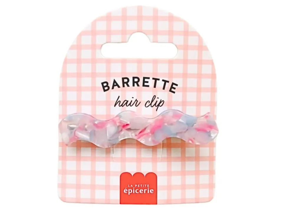 La Petite Epicerie Wavy haarclip multicolor pastel acetaat