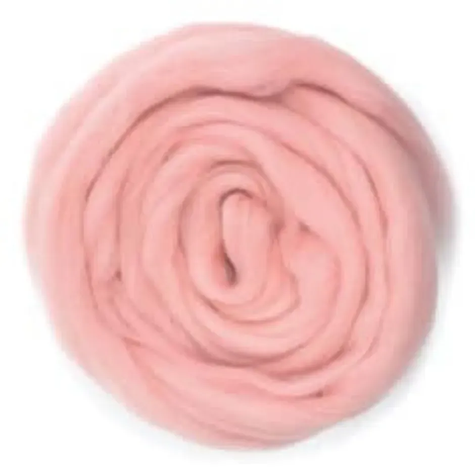 LTC-Leiden merino viltwol lontwol roze 50 gram
