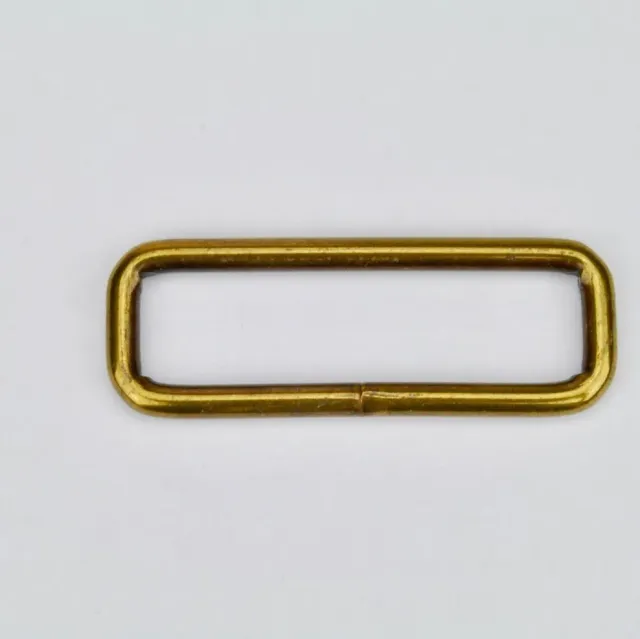 Leather House Brass Rechthoekige Ring 50 mm oudgoud