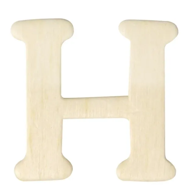 LTC-Leiden Houten Letter H 4 cm per stuk