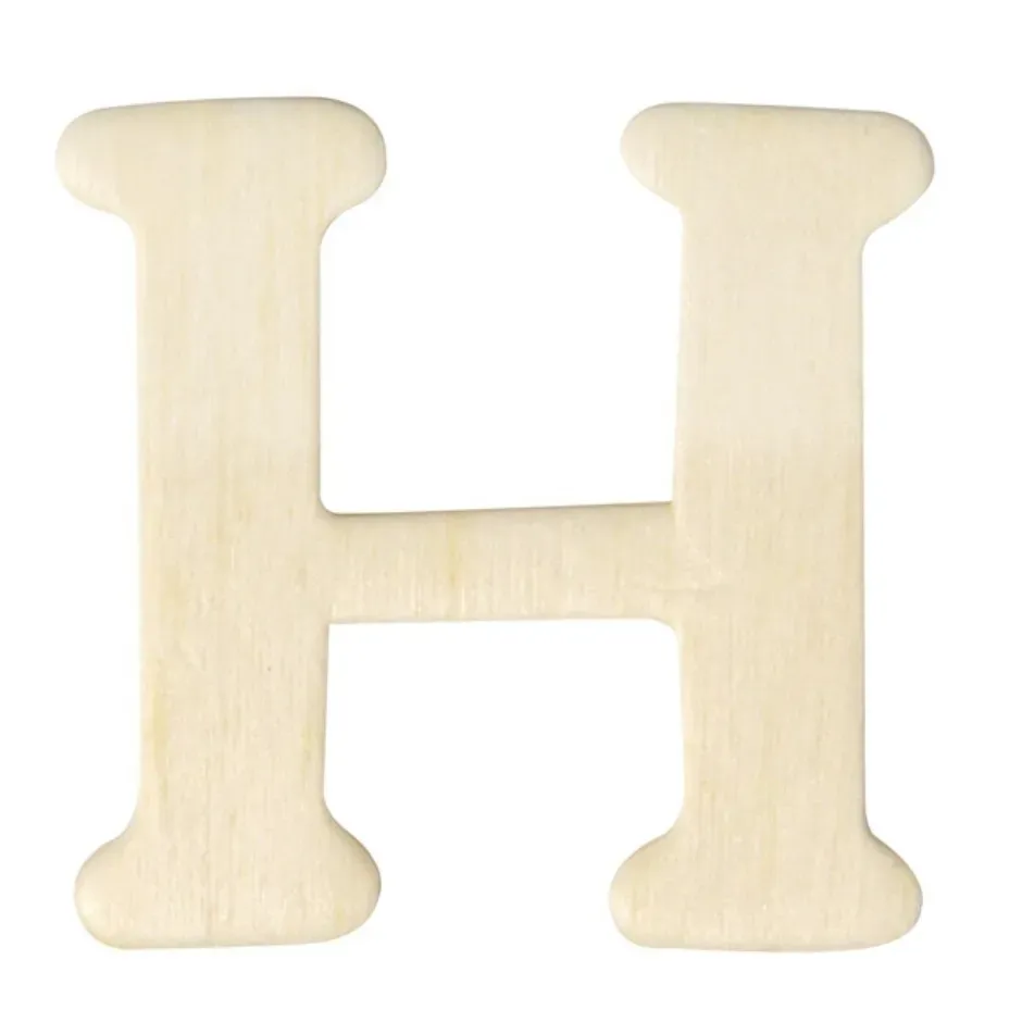 LTC-Leiden Houten Letter H 4 cm per stuk