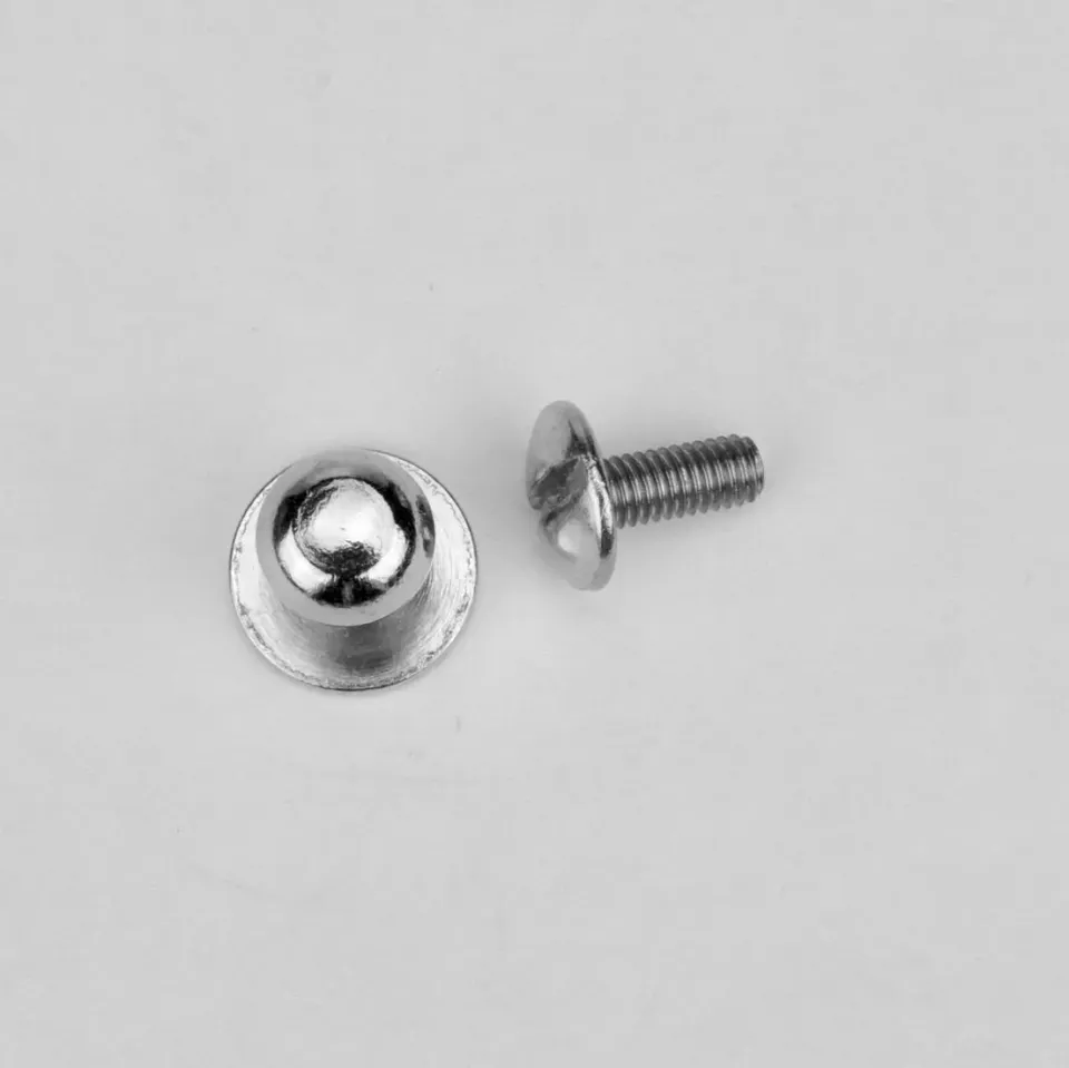Leather House geweerknop zilver 7 mm leerbevestiging