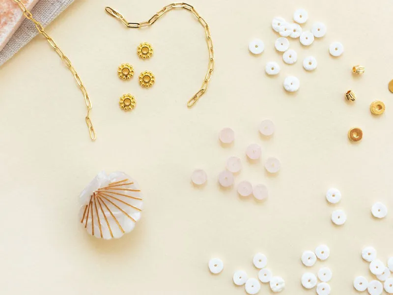 La Petite Epicerie DIY Bijouterie n11 ketting pakket heishi kwarts