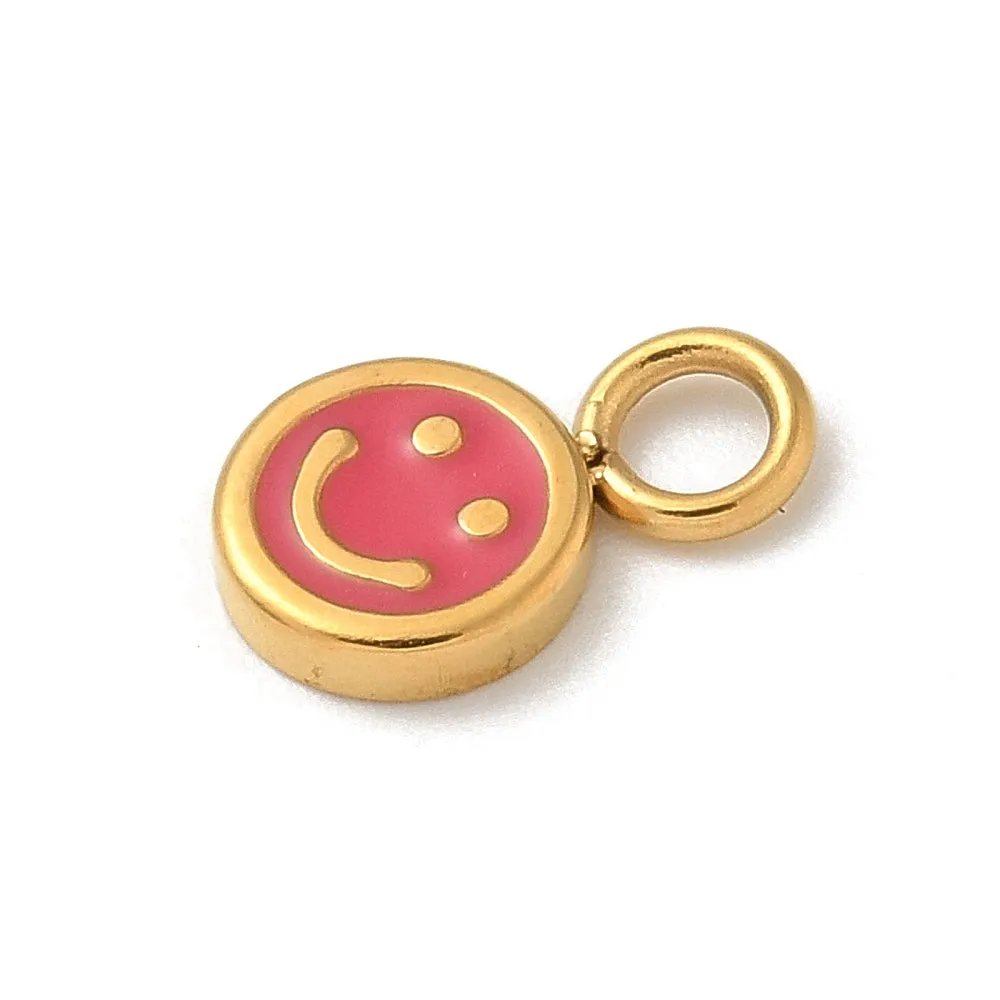 La Petite Epicerie smiley bedel kers emaille verguld per stuk
