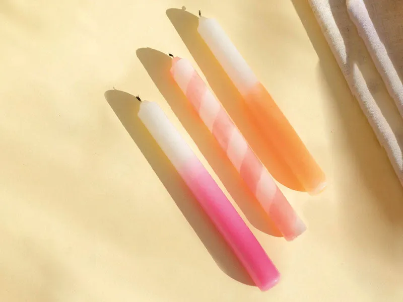 La Petite Epicerie Dip Dye kaarsenpakket citrus 3 kaarsen