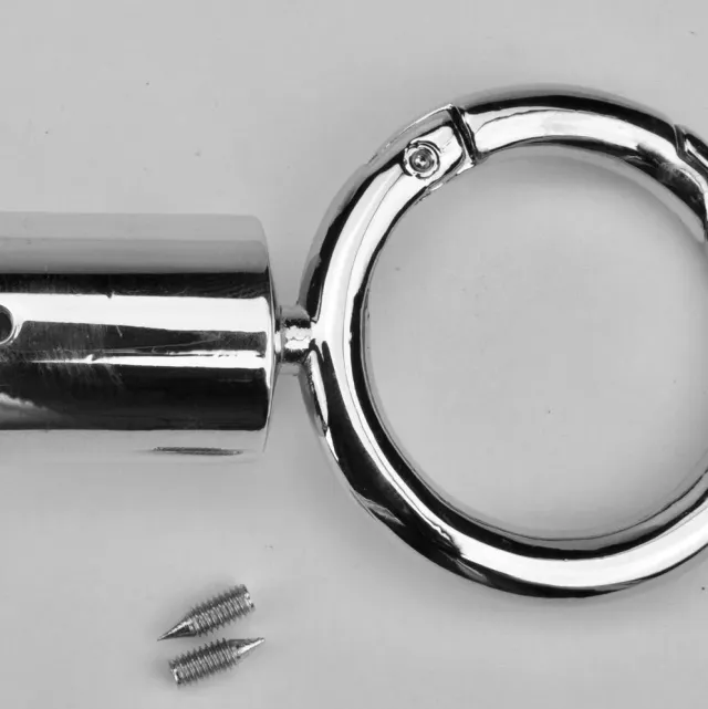 Leather House kwastoog met veerring zilver 15mm per stuk
