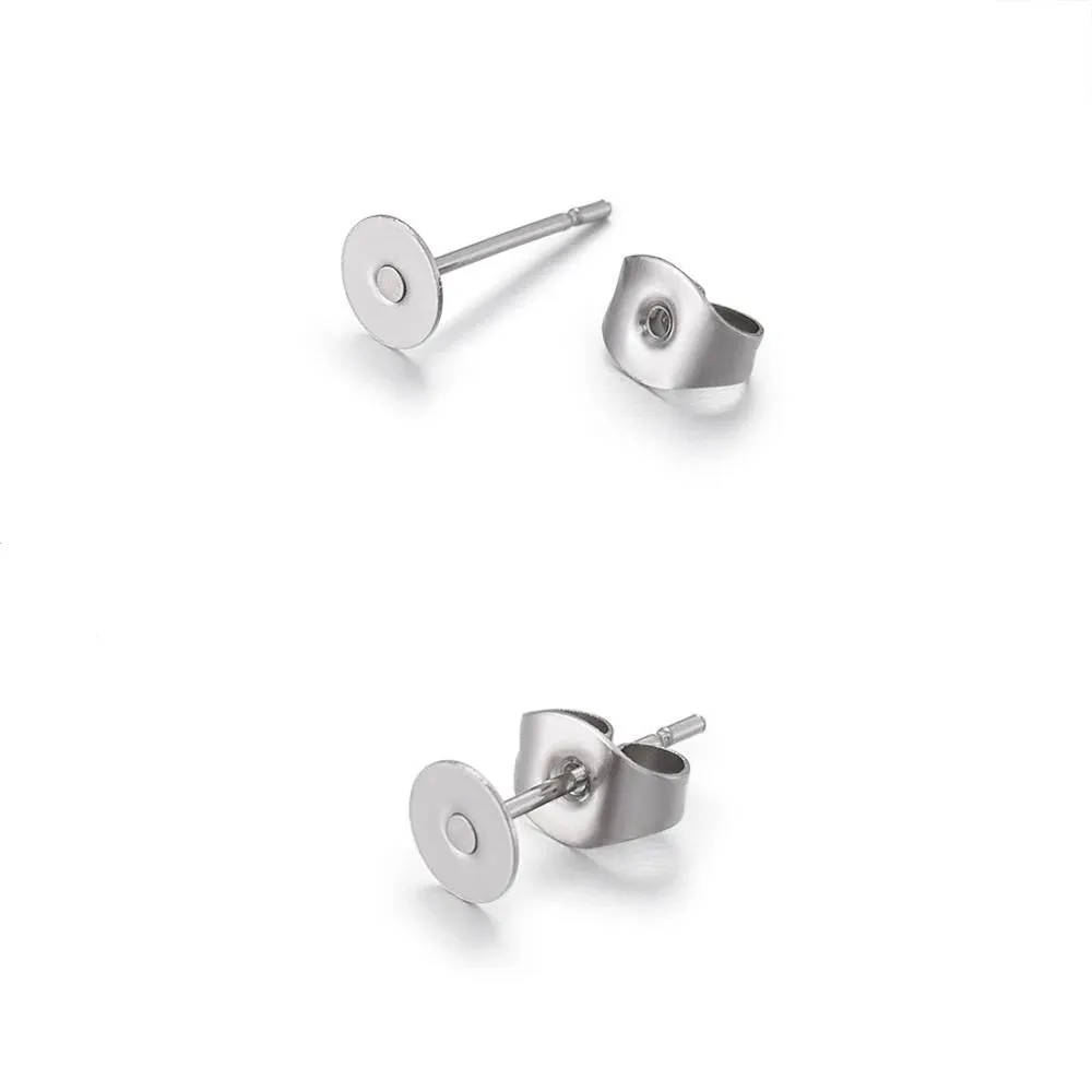 Bijounique Oorstekers oorstekers 5 paar zilver goud stainless steel