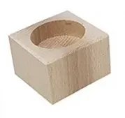 LTC-Leiden waxinelichthouder beukenhout vierkant H 4 cm