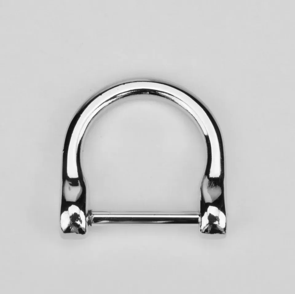 Leather House D-Ring Silver 20 mm schroef nikkel