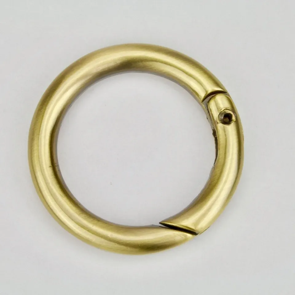 Leather House Ring met Veer Koper 30 mm sluitring