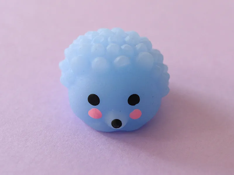 La Petite Epicerie Mini Squishy Egel anti-stress speelgoed blauw