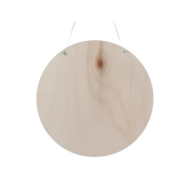 Astrid Brouwers spreukbord rond wandbord hout 20,5 cm