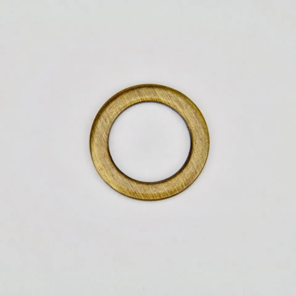 Leather House Ring Plat Brass 18 mm ring oudgoud