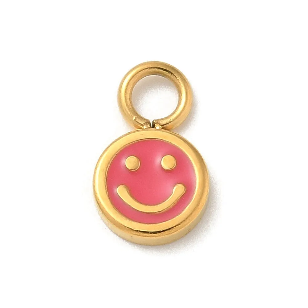 La Petite Epicerie smiley bedel kers emaille verguld per stuk